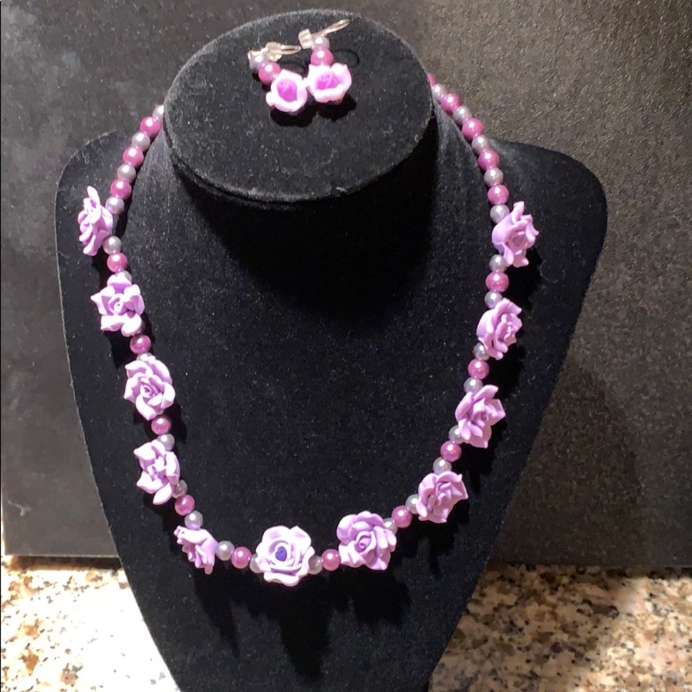 Necklace and earrings